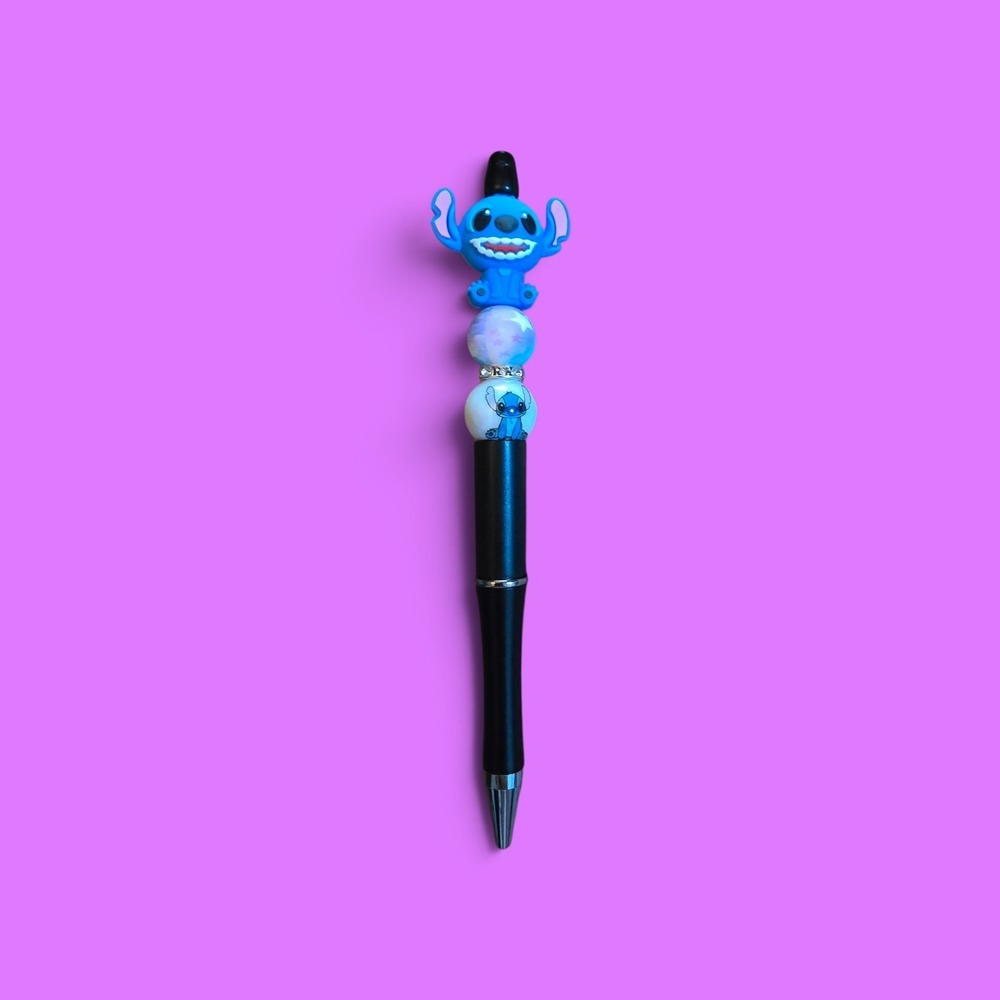 Stitch Disney Lilo & Stitch Beaded Pen Black Ink Stationery